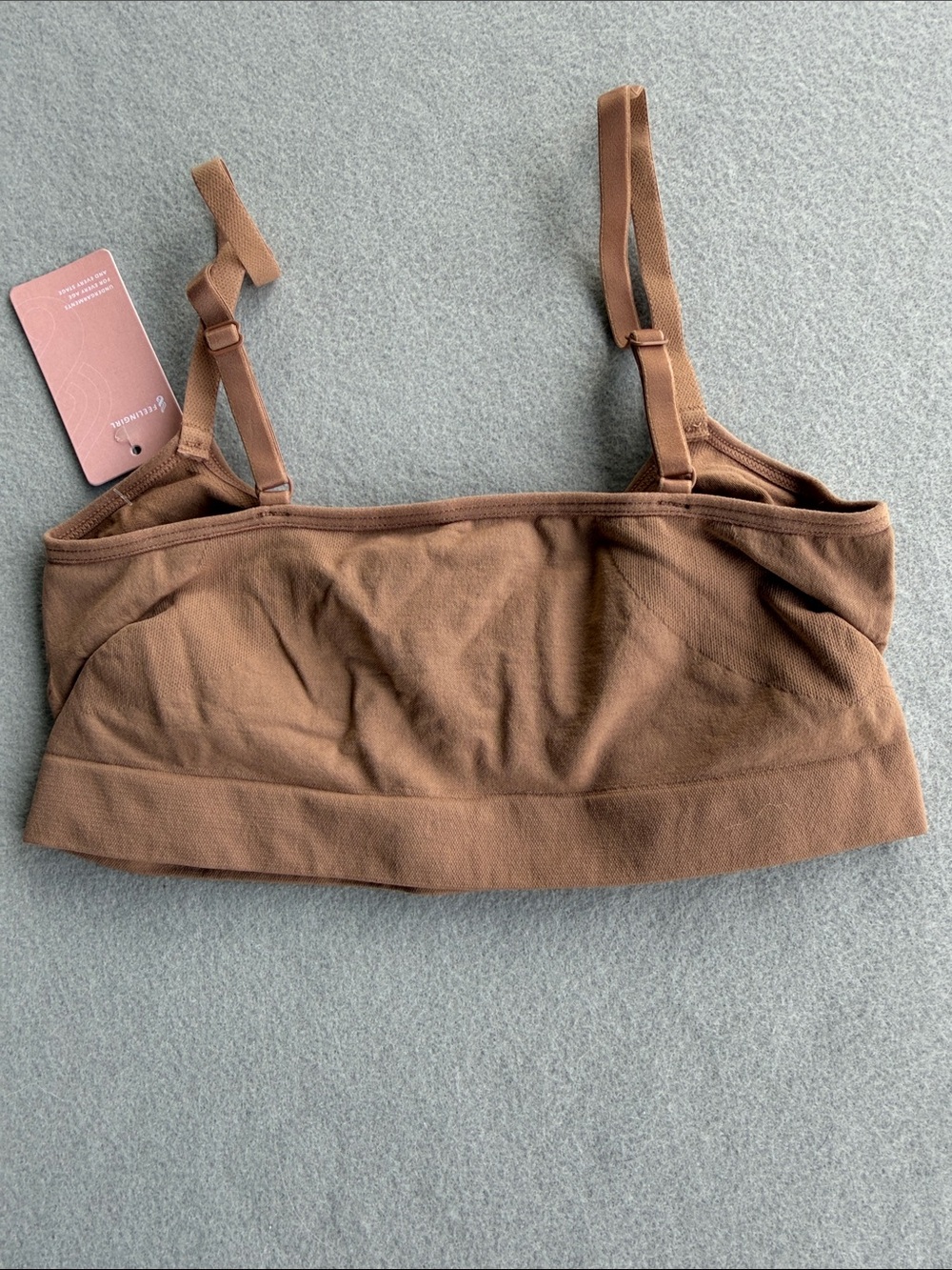 Seamless Brown Kids Crop Bralette - Unbranded - Picture 4 of 4